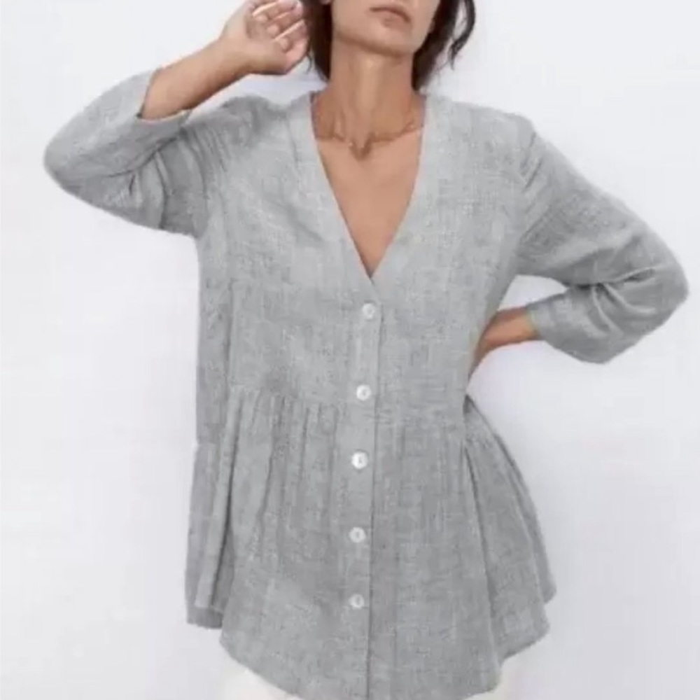 Zara XS Blouse Button Up